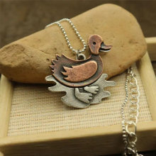 10pcs Duck lovey animals pendant stereoscopic necklace pendant girl jewelry