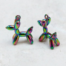 20 Pcs Rainbow electroplating Pendant Accesssories Jewelry pendantLovely bear Charms Fashioon Jewelry Gift 60333