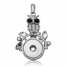 sublimation blank necklaces pendants button owl necklace pendant hot transfer printing consumable 15pieces/lot 3