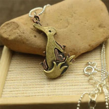 10pcs Rabbit lovey animals pendant stereoscopic necklace pendant girl jewelry