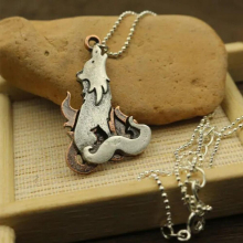 10pcs wolf lovey animals pendant stereoscopic necklace pendant girl jewelry