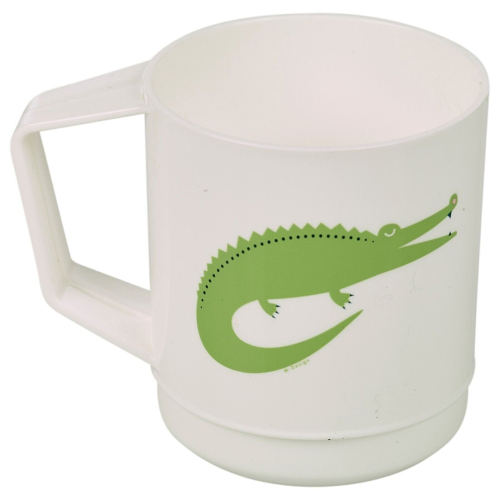 URBN-CHEF (5) Kids Reusable Plastic Drinking Mugs Cups Handle Assorted Animal Design Set 2