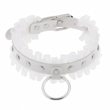 Punk Lace ring pendant leather collar temperament sexy ring rivet necklace leather choker collar necklace