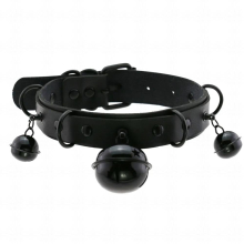 Sexy Punk Harajuku Gothic Choker PU Leather Collar Necklace With Bells Club Party Goth Jewelry