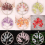 Wire Mix-Color stone Pendant 9PCS 1