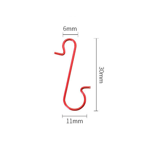 (Gold) 50Pcs Christmas Ornament S-Shaped Hooks 1