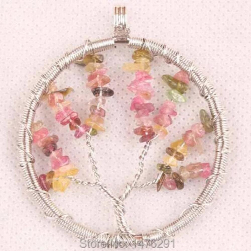 Wire Mix-Color stone Pendant 9PCS 2