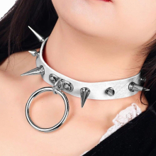 Sexy Harness Halloween Punk Collar Necklace Goth Leather Rivet Accessories Choker Party Club Rock Dance Jewelry