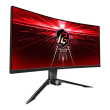 Asrock 34" Phantom Gaming WQHD Curved Gaming Monitor (PG34WQ15R3A), 3440 x 1440, 1ms, 2 HDMI, DP, 165Hz, HDR 400, Wi-Fi Antenna, Mini-OLED Screen, RGB