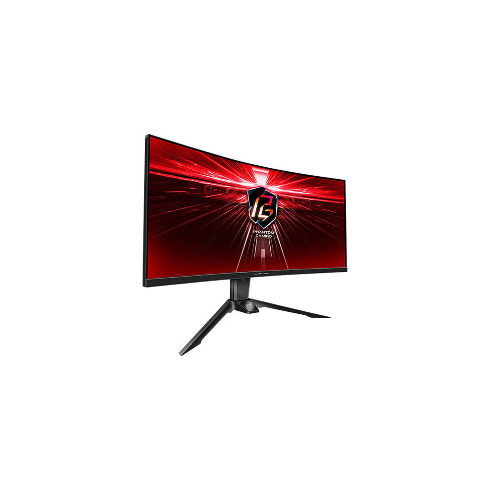 Asrock 34" Phantom Gaming WQHD Curved Gaming Monitor (PG34WQ15R3A), 3440 x 1440, 1ms, 2 HDMI, DP, 165Hz, HDR 400, Wi-Fi Antenna, Mini-OLED Screen, RGB