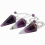 1Lot (5Pc) Purple Crystal Hexagonal Pointed Healing Reiki Chakra Pendulum Dowsing Divination 3