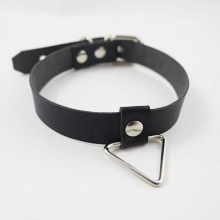 punk Sexy Harajuku Clear Leather Triangle Choker Necklace belt Collar belt unisex Torques Club party