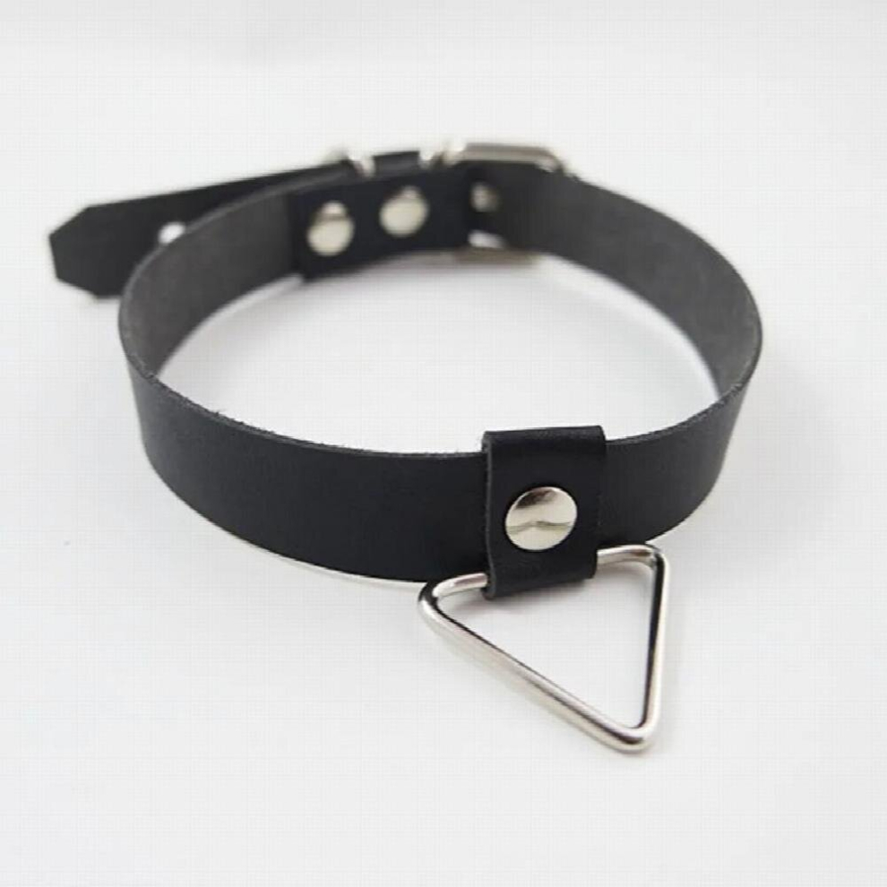 punk Sexy Harajuku Clear Leather Triangle Choker Necklace belt Collar belt unisex Torques Club party