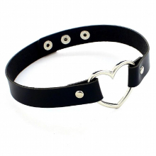 Punk PU Leather Love Heart Collar Choker Necklace Goth Gothic Rock Jewelry Birthday Party Gift PU Leather Collar Necklace