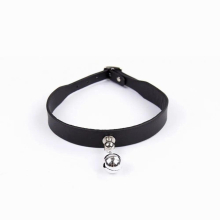 Steampunk Style Punk Spiked Rivets Sexy Neck Sleeve Restraint Mens Leather Collar Neck Chain Bell Torture Leather Necklace
