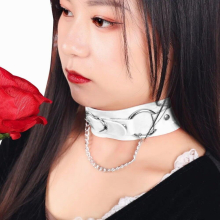 Harness Leather Belt Collar Necklace Bdsm Seks Pastel Goth Choker Holographic Chain Accessories Pole Dance Wear Party