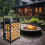 Firewood 2 Tier Rack Log Holder Wood Storage with Hooks 4 Tools Black 5
