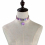 punk laser leather collar love pendant reflective leather collar 4