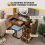Costway Dressing Table Vanity Set Makeup with Stool LED Light & 3-Drawer Chest 6