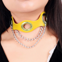 Harness For Women Choker Metal Chain Leather Sword Belt Pendant Jewelry Goth Punk Accessories Necklace Collar Halloween