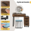 Costway Dressing Table Vanity Set Makeup with Stool LED Light & 3-Drawer Chest 7