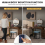 Costway Dressing Table Vanity Set Makeup with Stool LED Light & 3-Drawer Chest 5
