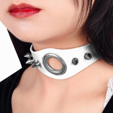Halloween Punk Collar Necklace Goth Leather Belt Rock Dance Accessories Choker Party Club Jewelry Sexy Harness