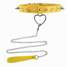 Heart Accessories Collar Traction Rope Necklace Pendant Harness For Women Belt Sexy Lingerie Stockings Body Bondage Leather