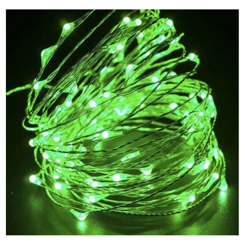 (1M 10LED, Green) Decorative Firefly String Lights Battery Operated