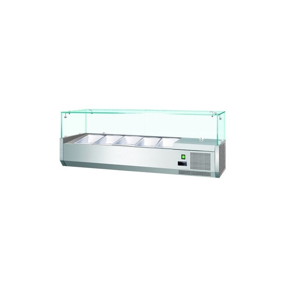 Gastroline 1200mm Wide Refrigerated Topping Unit VK120 - VRX1200 5 x 1-4 GN Size