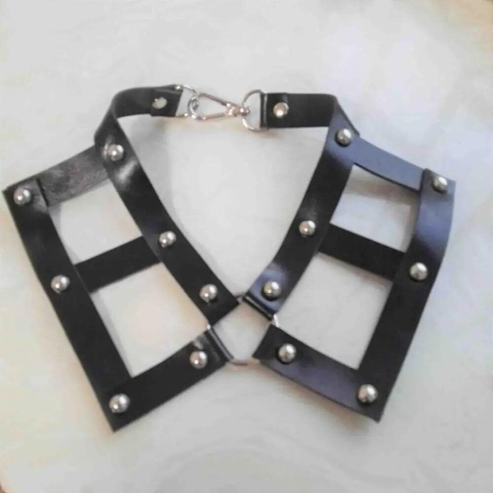 Multicoloured Harajuku Hot Dark Rivet Punk Goth Leather O-Round Choker Belt Sexy Collarn Necklaces Club Party