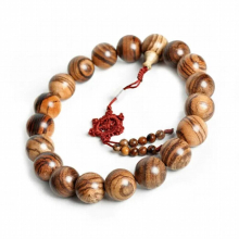 Good Vietnam Agalwood Wooden Tibetan Buddhism 18+1 Prayer Bead (Car Adornment)