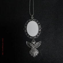 sublimation blank angel car hanger with chains two sided printing hot transfer printing blank jewelry consumables 15pcs/lot