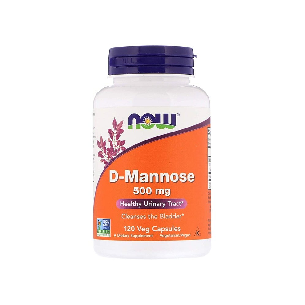 Now Supplements, D-Mannose 500 Mg, Non-Gmo Project Verified, Healthy Urinary Tract, Dietary Supplement, 120 Veg Capsules