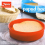 (Red) Plastic Papad Box Food Storage Containers Round 6