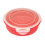 (Red) Plastic Papad Box Food Storage Containers Round 2