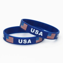 1PC American Natinal Flag Silicone Wristband Football Sports Souvenir Silicone Rubber Bracelets&Bangles SH219