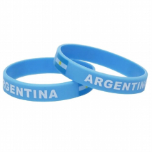 1PC Argentina Flag Soccer Sport Wristband Football Teams Silicone Rubber Bracelets&Bangles Souvenir SH231