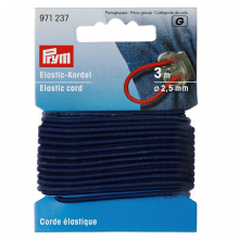 Prym 2.5mm Round Elastic Cord Navy Blue - per pack