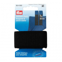 Prym 35mm Dungarees Overalls Elastic Black - per pack