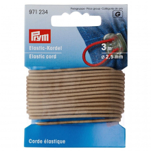Prym 2.5mm Round Elastic Cord Beige - per pack