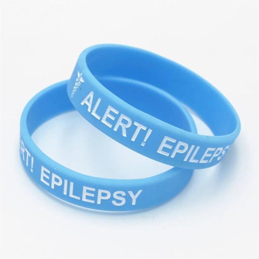 1PC Medical Alert Bracelet Epilepsy Silicone Wristband in Kids Size Armband Silicone Bracelets&Bangles for Kids SH135K