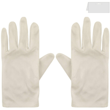 White Short Gloves Kids - Captain Clown Magician Santa Halloween Fancy Dress Costume