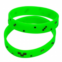 1PC High Punk Style Pixel Style Miner Video Game Wristband Silicone Bracelets