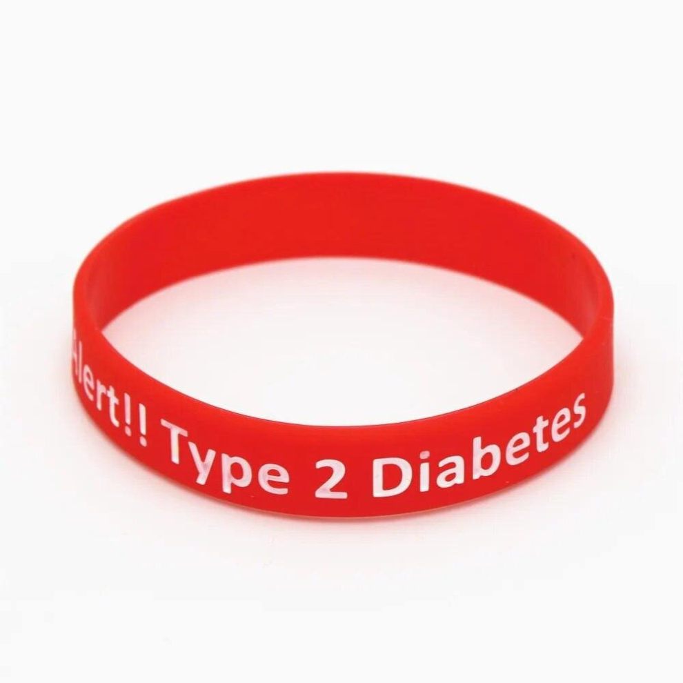 Multicoloured 1Pc Diabetic Bracelets Medical Alert Type 2 Diabetes Insulin Dependent Silicone Wristband Armband Nurse Bangles Sh060