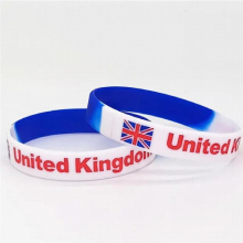 5pcs Flag Silicone Wristband Friendship Sport Wristband Men Women Rubber Motivational Bracelet Bangle Cuff Accessories