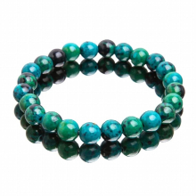 8mm Chrysocolla Malachite Bracelets for Women Men Natural Stone Beads Bracelet Round Shape Diabetes Relief Bracelet Jewelry Gift