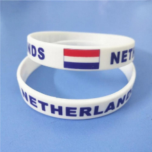 1PC Netherlands Flag Silicone Wristband Nederlands Football Sports Souvenir Silicone Rubber Bracelets&Bangles SH223
