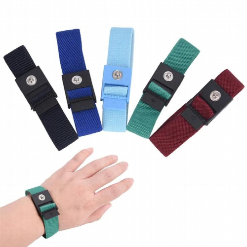 Electrostatic ESD Discharge Cable Band Wrist Strap Adjustable Anti Static Cordless Bracelet Random 1