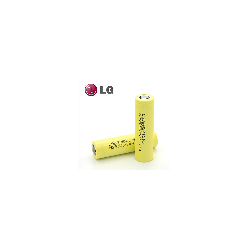 1 x LG HE4 18650 Battery, 2500mAh, 20A, 3.6V in Pure Power Battery Case